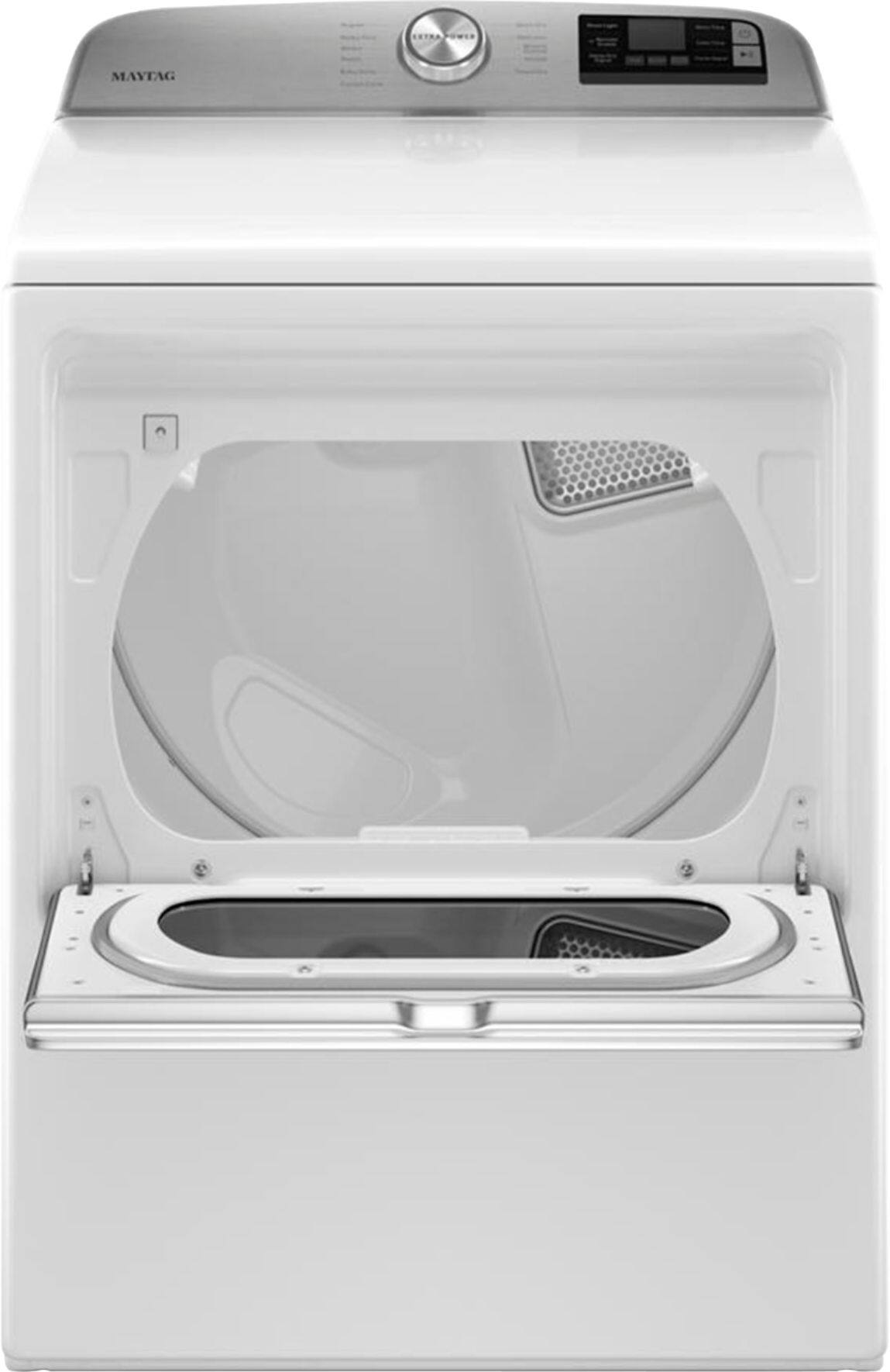 Alt View 2. Maytag - 7.4 Cu. Ft. Smart Electric Dryer with Extra Power Button - White.
