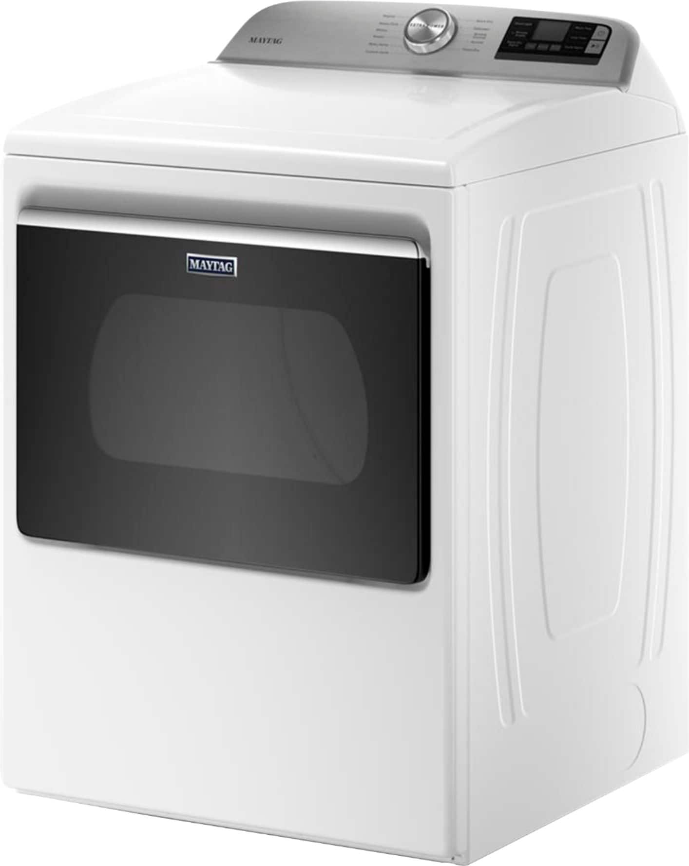 Left. Maytag - 7.4 Cu. Ft. Smart Electric Dryer with Extra Power Button - White.
