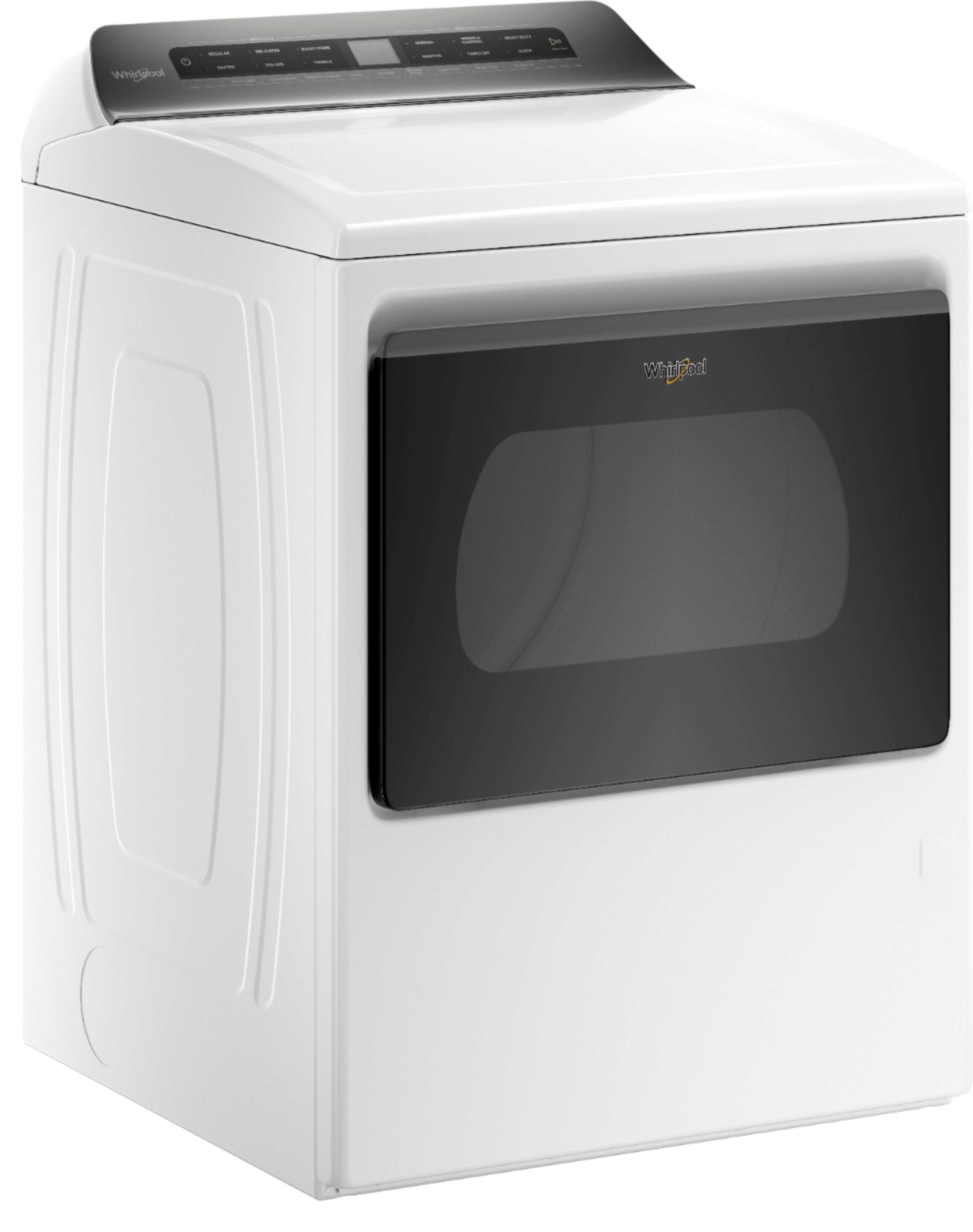 Angle View: Whirlpool - 7.4 Cu. Ft. Gas Dryer with AccuDry Sensor Drying System - White