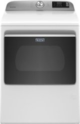 Maytag - 7.4 Cu. Ft. Smart Gas Dryer with Extra Power Button - White - Front_Zoom