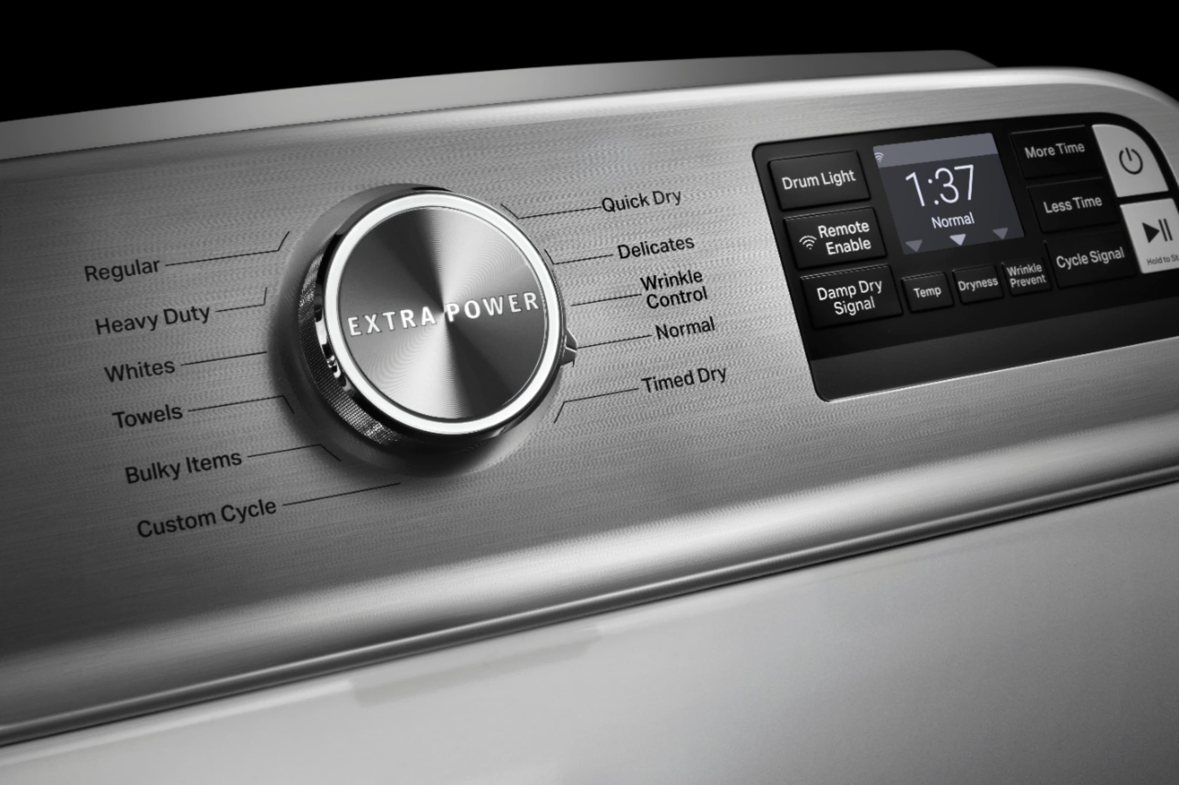 Alt View 13. Maytag - 7.4 Cu. Ft. Smart Gas Dryer with Extra Power Button - White.