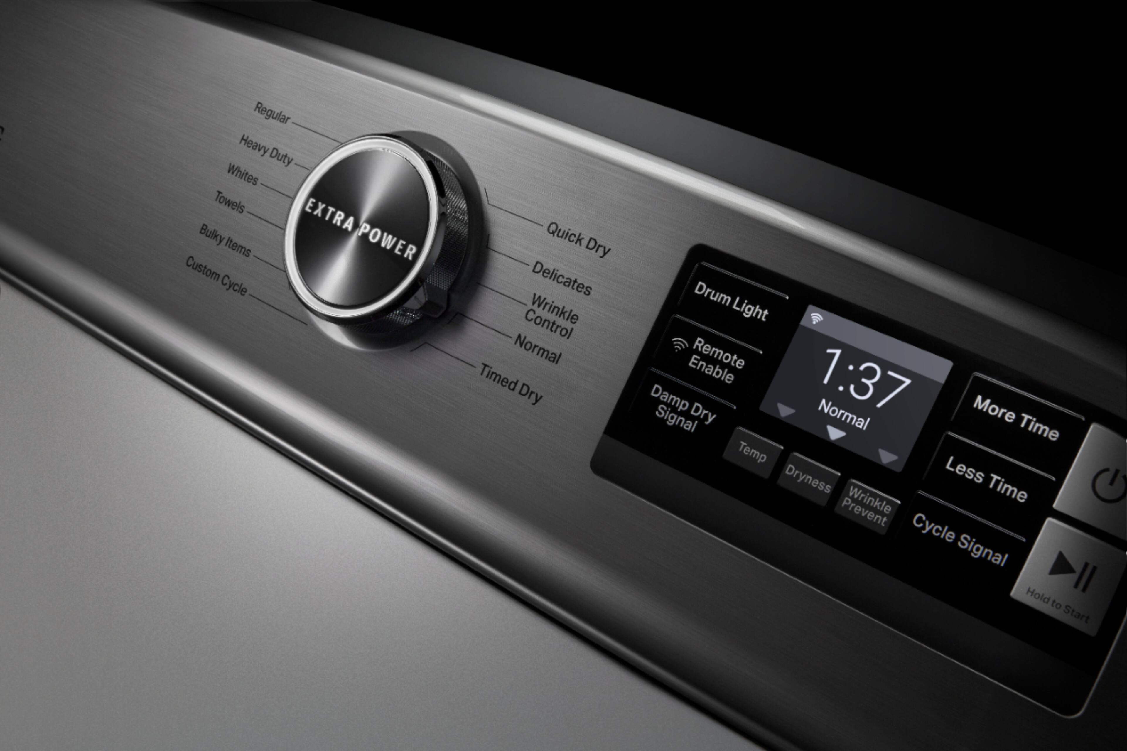 Alt View 14. Maytag - 7.4 Cu. Ft. Smart Gas Dryer with Extra Power Button - White.