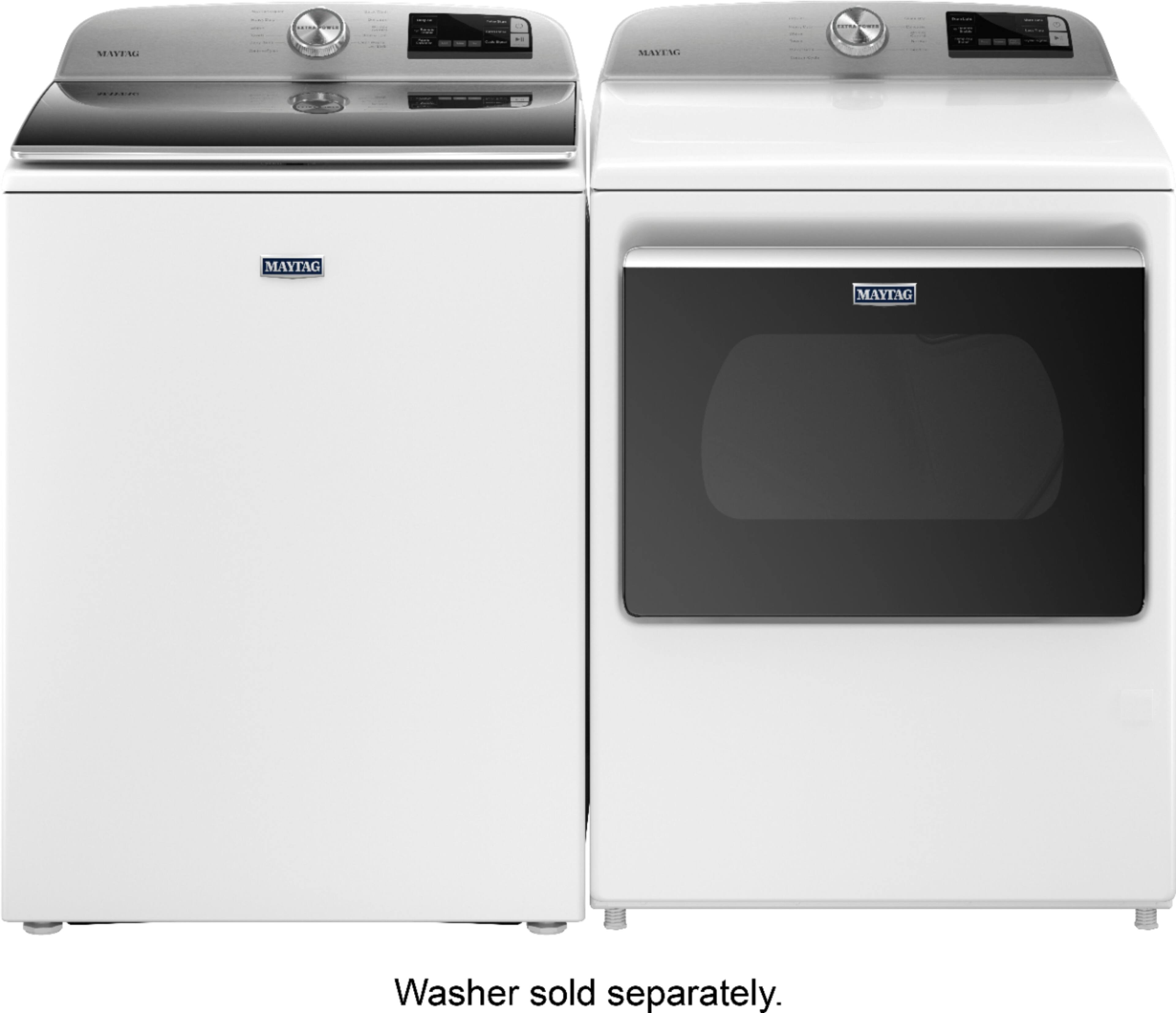 Alt View 15. Maytag - 7.4 Cu. Ft. Smart Gas Dryer with Extra Power Button - White.