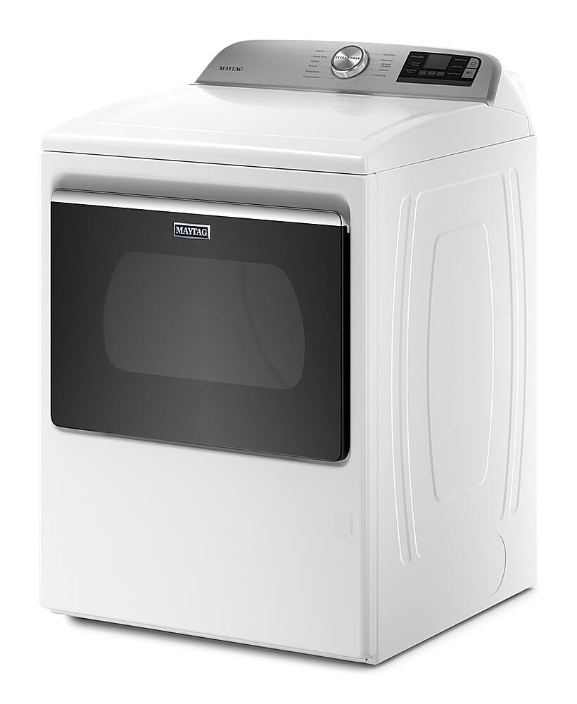 Alt View 2. Maytag - 7.4 Cu. Ft. Smart Gas Dryer with Extra Power Button - White.