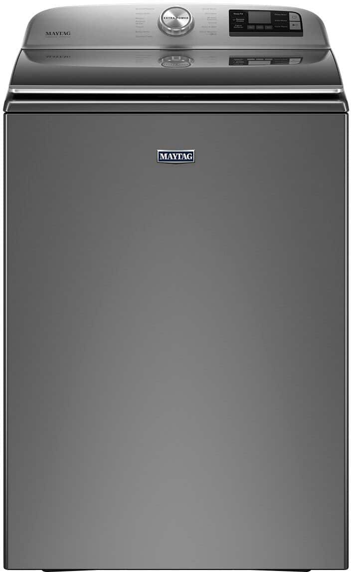 Maytag - 5.2 Cu. Ft. High Efficiency Smart Top Load Washer with Extra Power Button - Metallic Slate - Front_Zoom