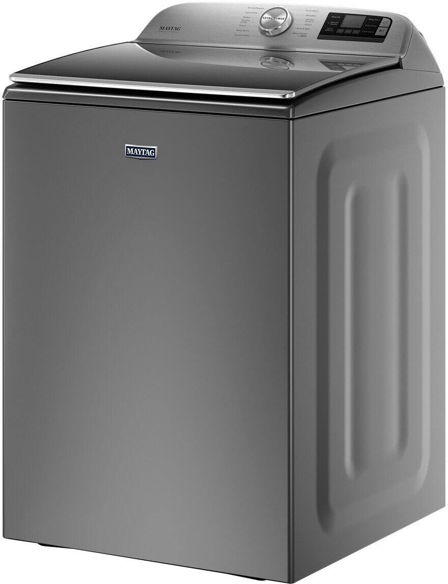 Alt View 12. Maytag - 5.2 Cu. Ft. High Efficiency Smart Top Load Washer with Extra Power Button - Metallic Slate.