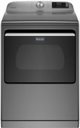 Maytag - 7.4 Cu. Ft. Smart Electric Dryer with Steam and Extra Power Button - Metallic Slate - Front_Zoom