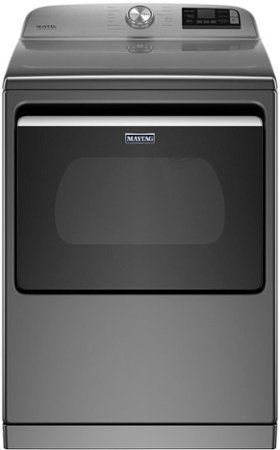 Maytag - 7.4 Cu. Ft. Smart Electric Dryer with Steam and Extra Power Button - Metallic Slate