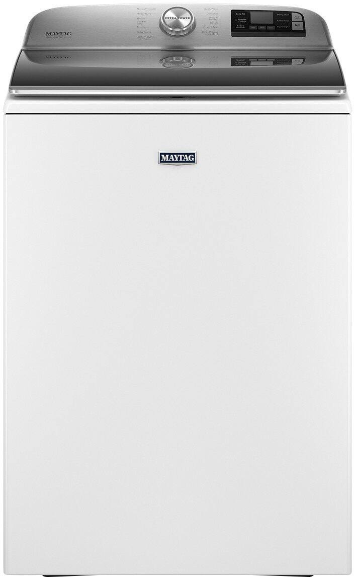 Zoom in on Front Zoom. Maytag - 5.2 Cu. Ft. High Efficiency Smart Top Load Washer with Extra Power Button - White.