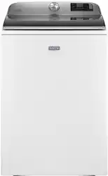 Maytag - 5.2 Cu. Ft. High Efficiency Smart Top Load Washer with Extra Power Button - White - Front_Zoom