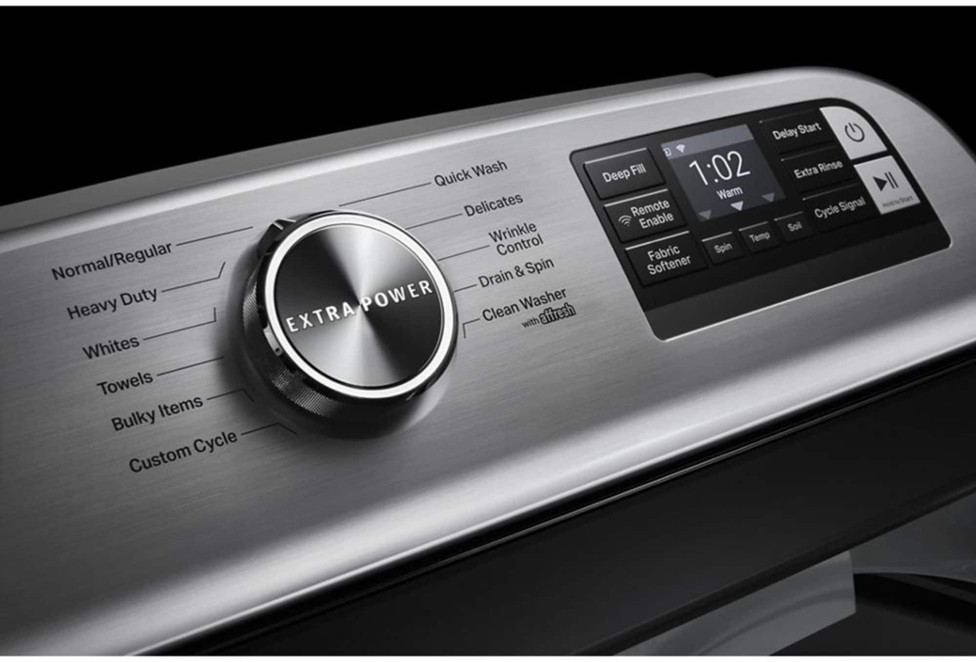 Zoom in on Alt View Zoom 1. Maytag - 4.7 Cu. Ft. Smart Top Load Washer with Extra Power Button - White.