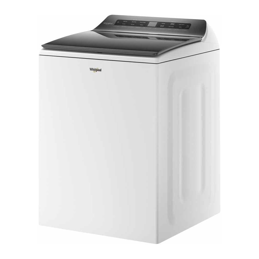 Left View: Whirlpool - 4.8 Cu. Ft. High Efficiency Top Load Washer with Pretreat Station - White