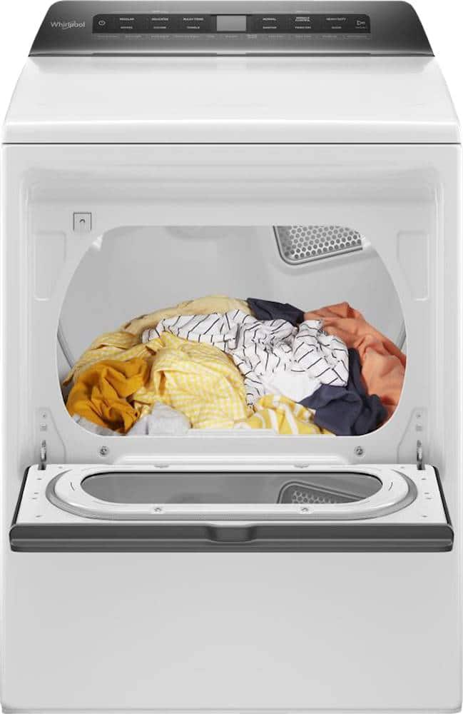 Alt View 12. Whirlpool - 7.4 Cu. Ft. Smart Electric Dryer with AccuDry Sensor Drying Technology - White.