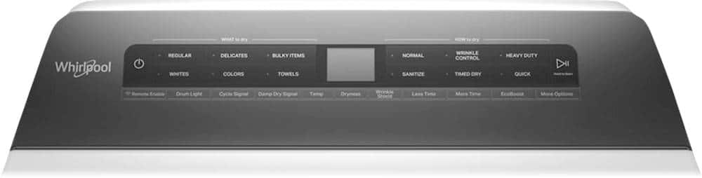 Alt View 1. Whirlpool - 7.4 Cu. Ft. Smart Electric Dryer with AccuDry Sensor Drying Technology - White.