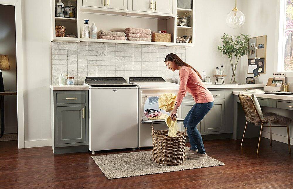 Alt View 20. Whirlpool - 7.4 Cu. Ft. Smart Electric Dryer with AccuDry Sensor Drying Technology - White.