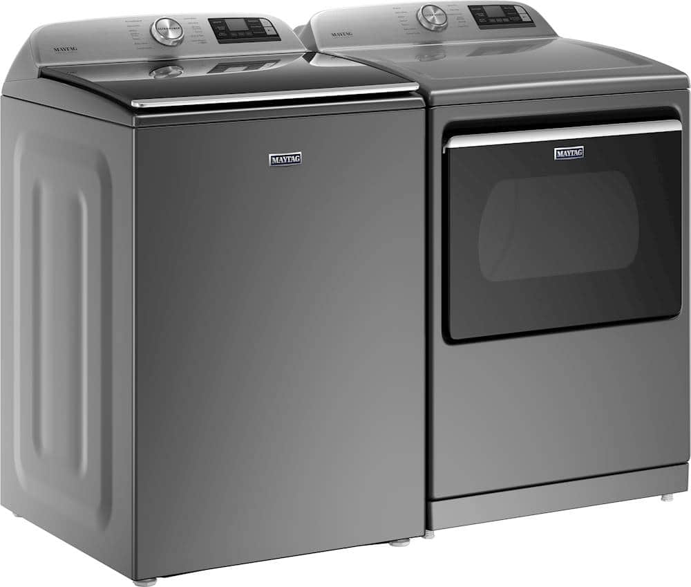 Alt View 19. Maytag - 5.3 Cu. Ft. High Efficiency Smart Top Load Washer with Extra Power Button - Metallic Slate.