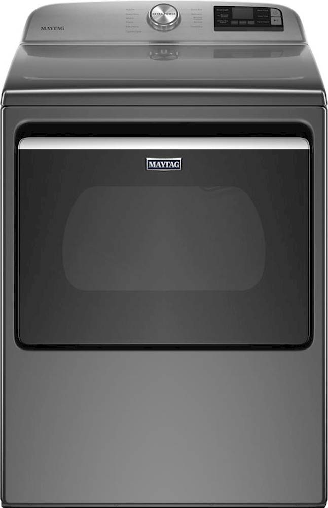 Maytag - 7.4 Cu. Ft. 11-Cycle Electric Dryer and Extra Power Button - Metallic slate