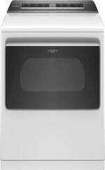 Whirlpool - 7.4 Cu. Ft. 35-Cycle Smart Capable Electric Dryer with Steam - White - Front_Standard