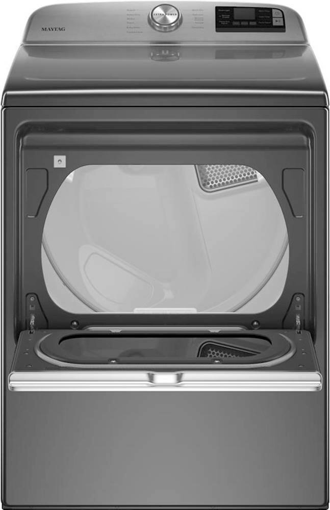 Alt View 18. Maytag - 7.4 Cu. Ft. Smart Gas Dryer with Extra Power Button - Metallic Slate.