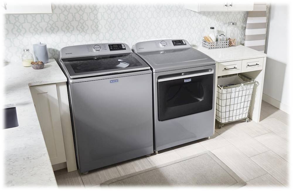 Alt View 16. Maytag - 7.4 Cu. Ft. Smart Gas Dryer with Extra Power Button - Metallic Slate.