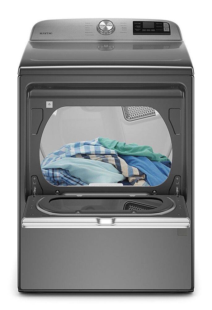 Alt View 14. Maytag - 7.4 Cu. Ft. Smart Gas Dryer with Extra Power Button - Metallic Slate.