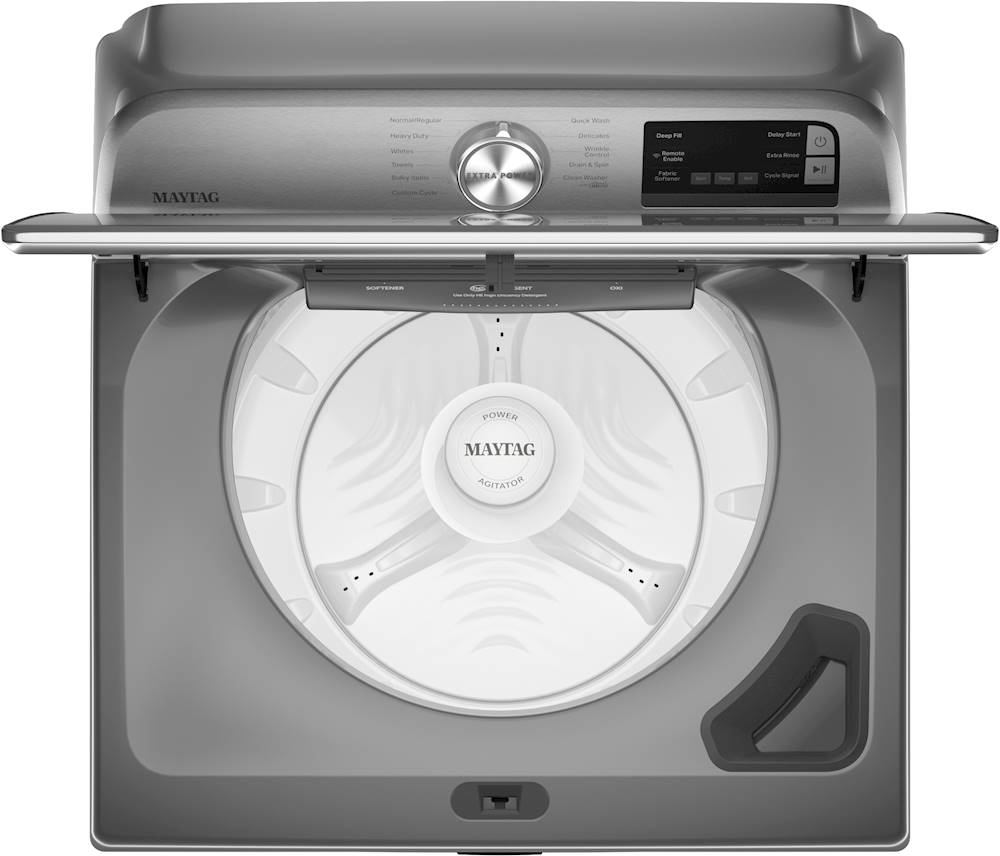 4.7 Ft. High Efficiency Smart Top Load Washer with Extra Power Button Metallic Slate MVW6230HC - Best Buy