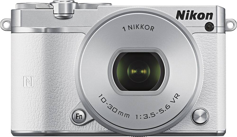 Best Buy: Nikon 1 J5 Mirrorless Camera with NIKKOR 10-30mm f/3.5-5.6 PD  Zoom Lens White 27708