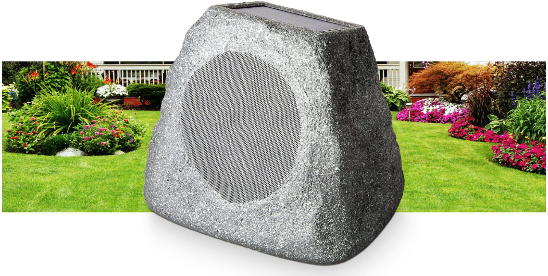 Alt View 13. ION Audio - Solar Rock Wireless Outdoor Speaker (Each) - Gray.