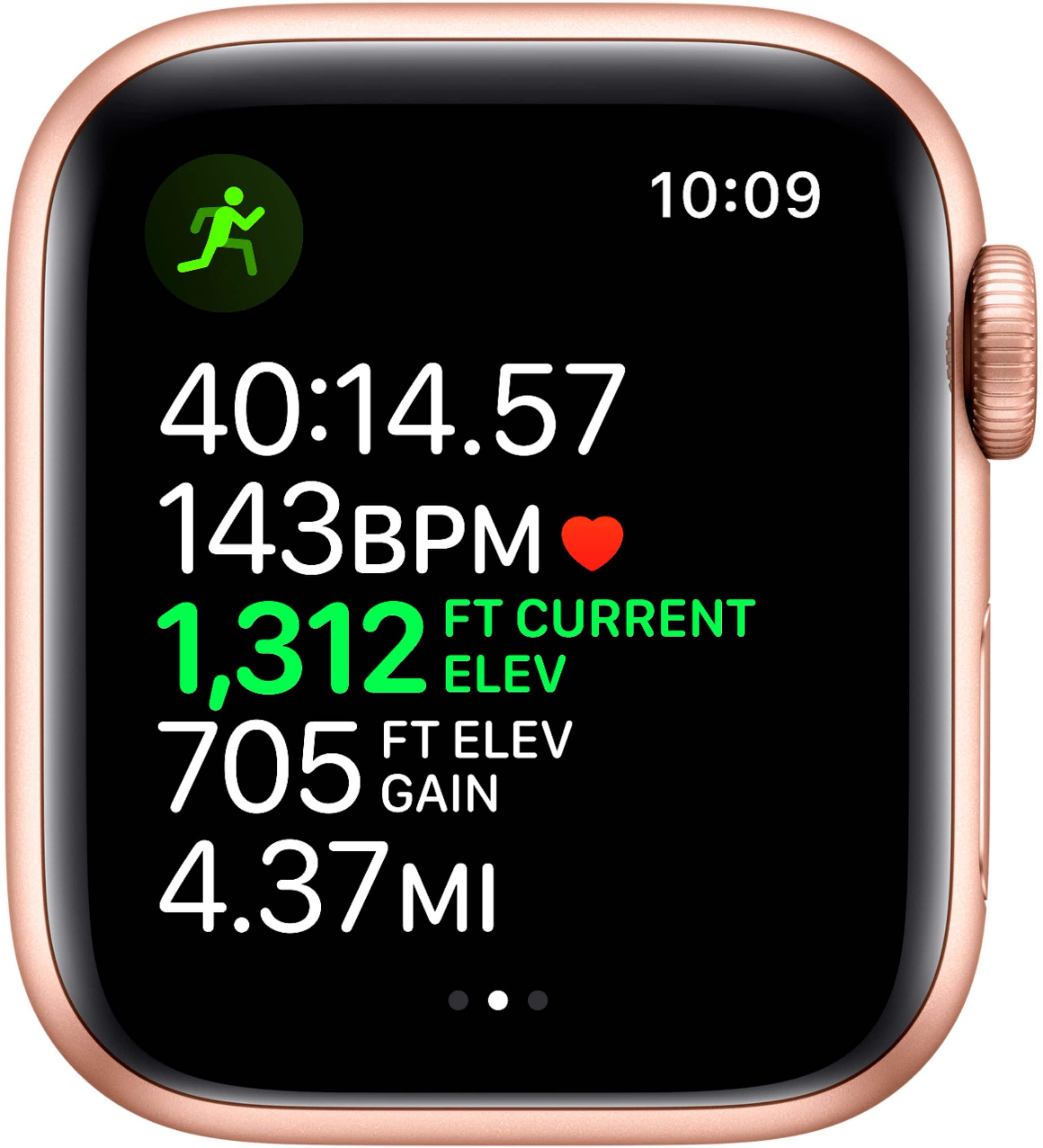 Alt View 13. Apple - Geek Squad Certified Refurbished Apple Watch Series 5 (GPS) 40mm Gold Aluminum Case with Pink Sand Sport Band.