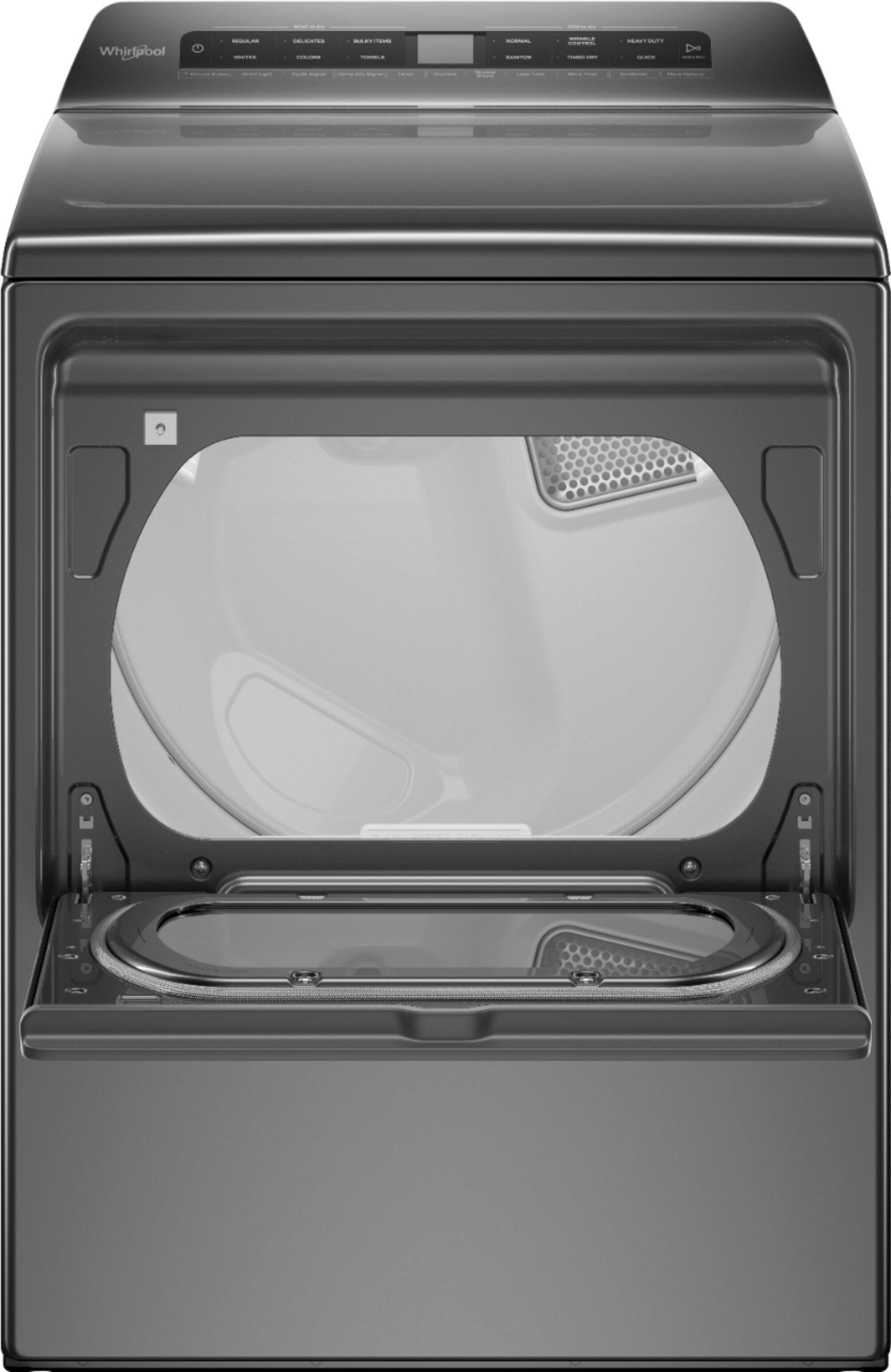 Alt View 11. Whirlpool - 7.4 Cu. Ft. Smart Electric Dryer with AccuDry Sensor Drying Technology - Chrome Shadow.