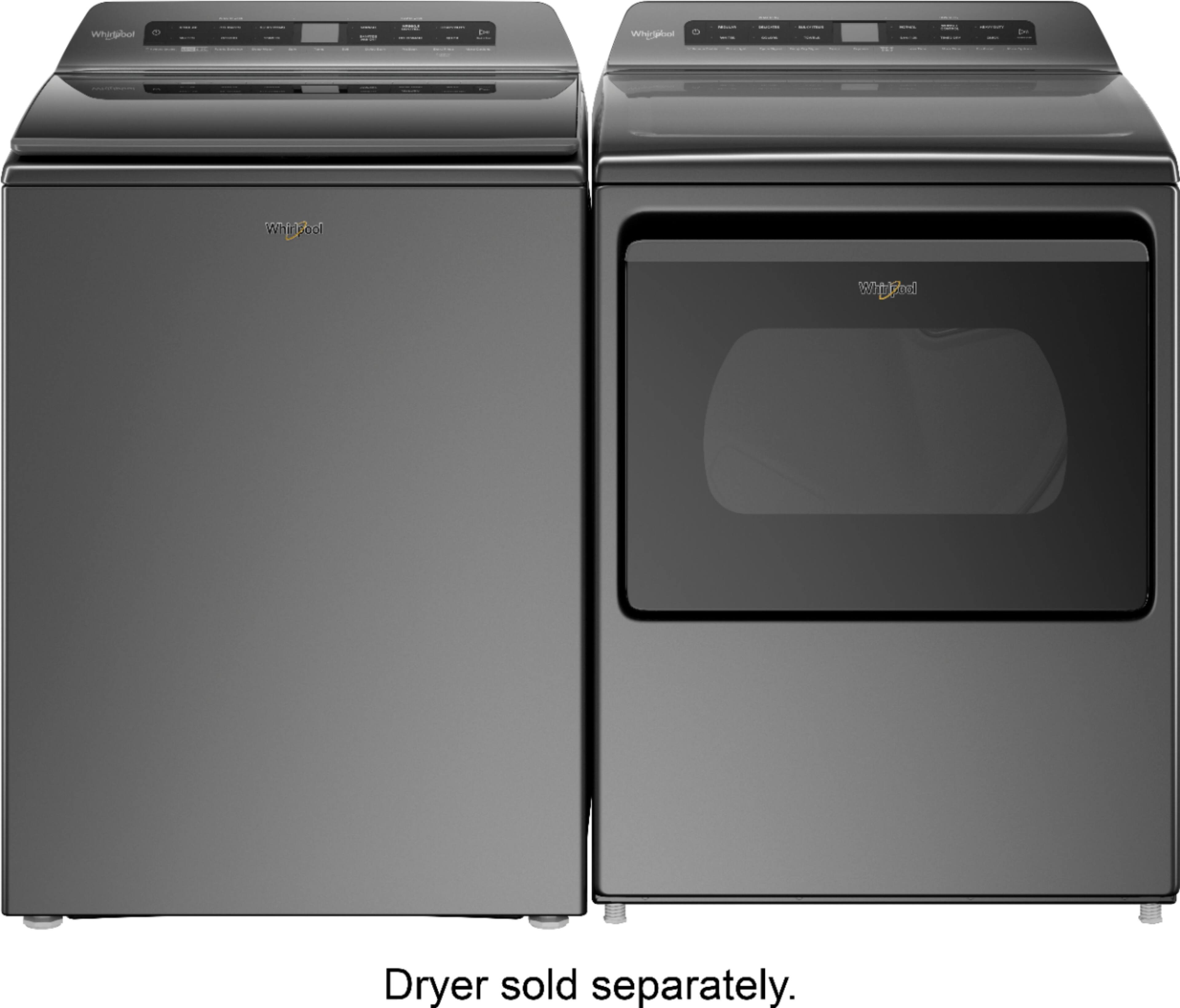 Alt View 13. Whirlpool - 7.4 Cu. Ft. Smart Electric Dryer with AccuDry Sensor Drying Technology - Chrome Shadow.