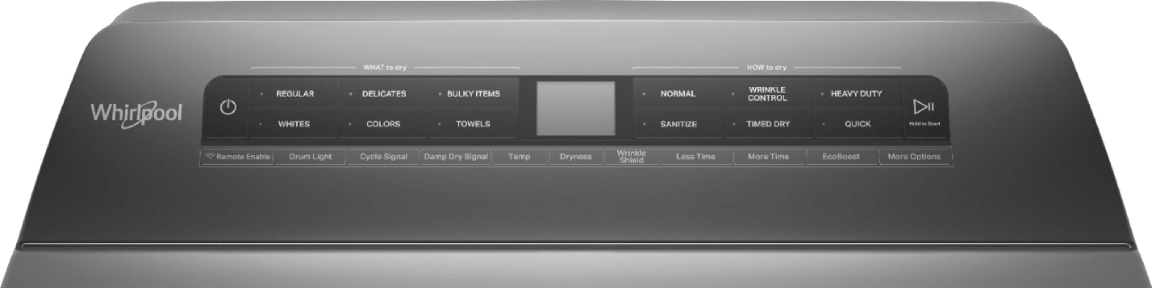 Alt View 1. Whirlpool - 7.4 Cu. Ft. Smart Electric Dryer with AccuDry Sensor Drying Technology - Chrome Shadow.