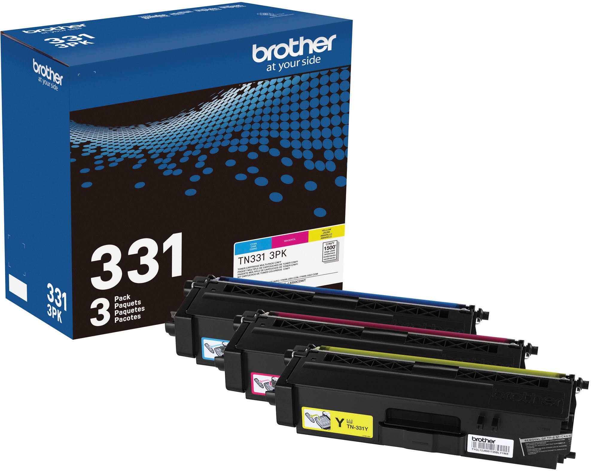 Brother - TN-331 3PK 3-Pack Standard-Yield Toner Cartridges - Cyan/Magenta/Yellow