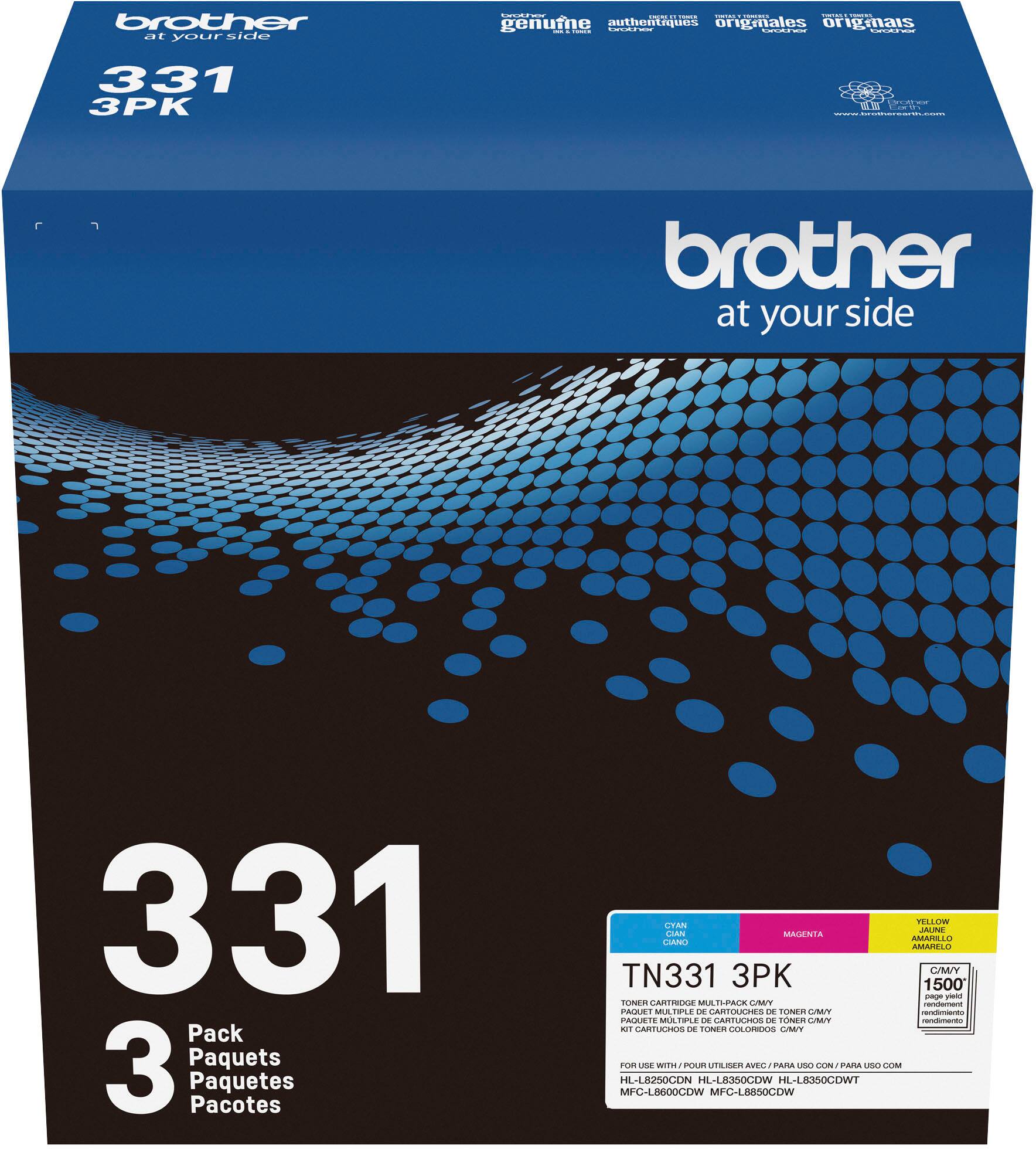 Alt View 13. Brother - TN-331 3PK 3-Pack Standard-Yield Toner Cartridges - Cyan/Magenta/Yellow.