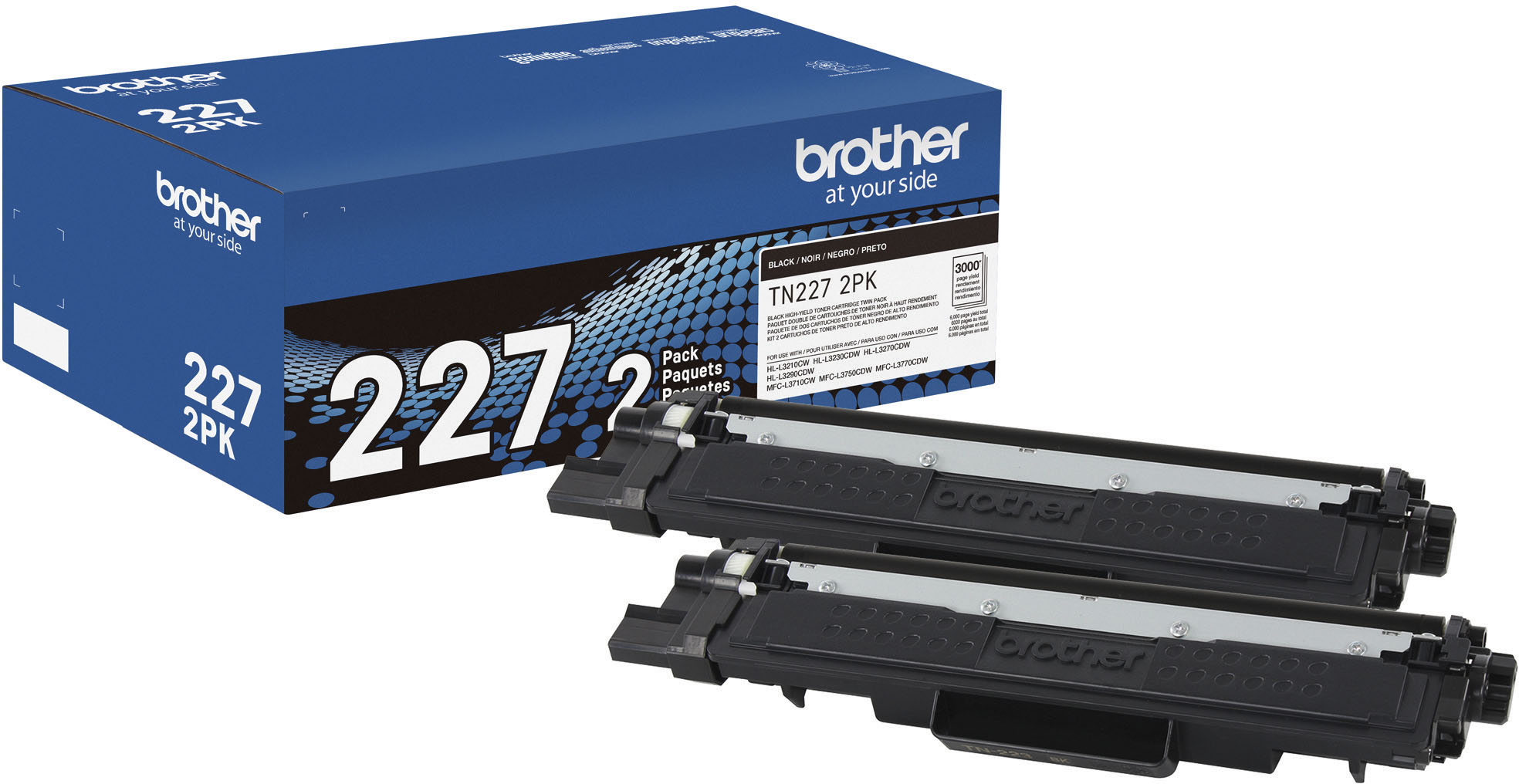 Brother TN227 2PK 2-Pack High-Yield Toner Cartridges Black TN-2272PK - Best  Buy
