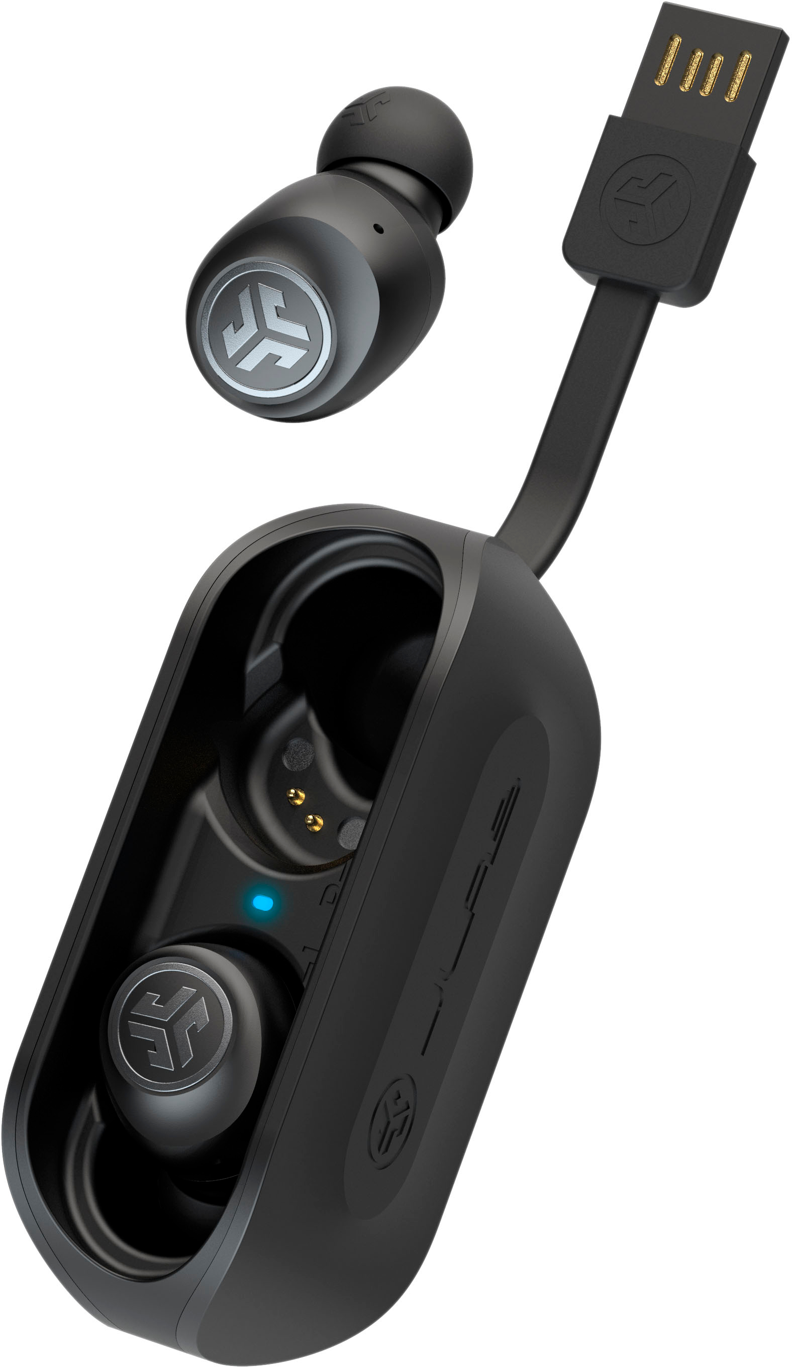 Black True In-Ear JLab EBGOAIRRBLK82 Headphones Air GO Best Buy Wireless -