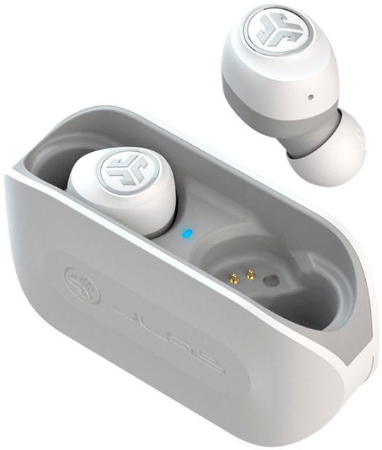 Front Zoom. JLab - GO Air True Wireless In-Ear Headphones - White/Gray.