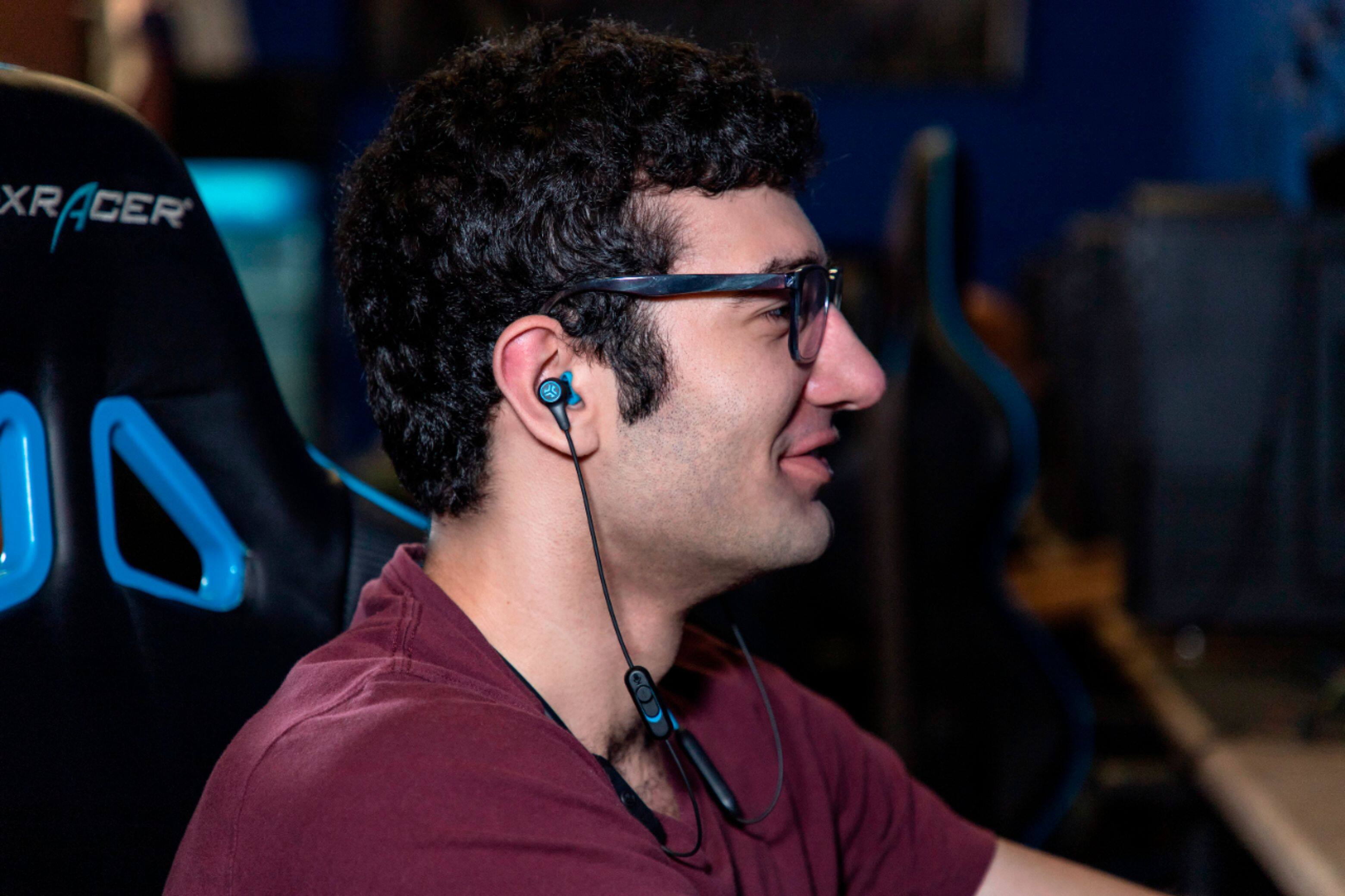 Alt View 15. JLab - Play Gaming Wireless Earbuds - Black/Blue.