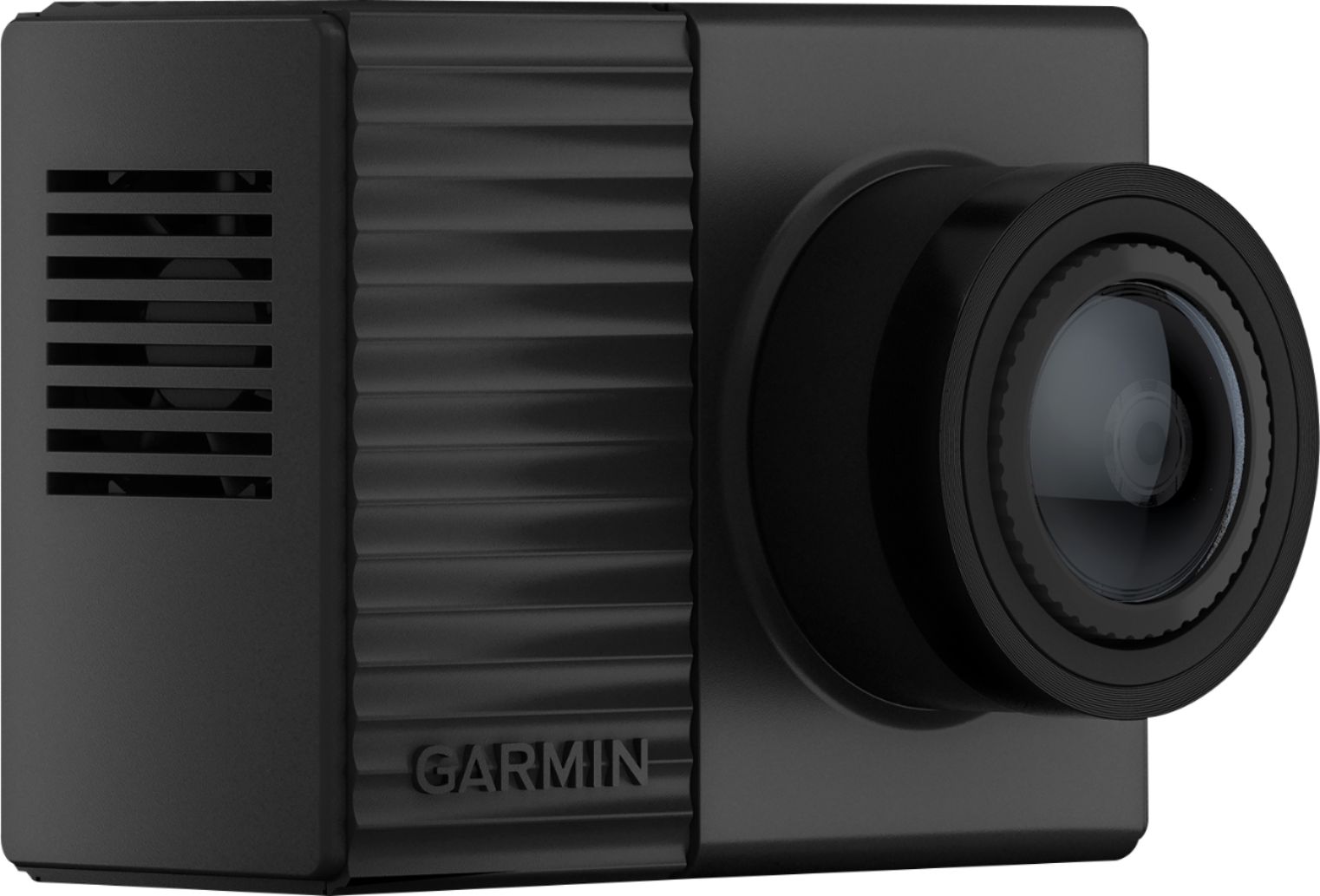 Angle View: Garmin Front and Rear Lens GPS Enabled Car Dash Camera with Night Vision