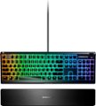 Alt View Zoom 11. SteelSeries - Apex 3 Full Size Wired Membrane Whisper Quiet Switch Gaming Keyboard with 10 zone RGB Backlighting - Black.