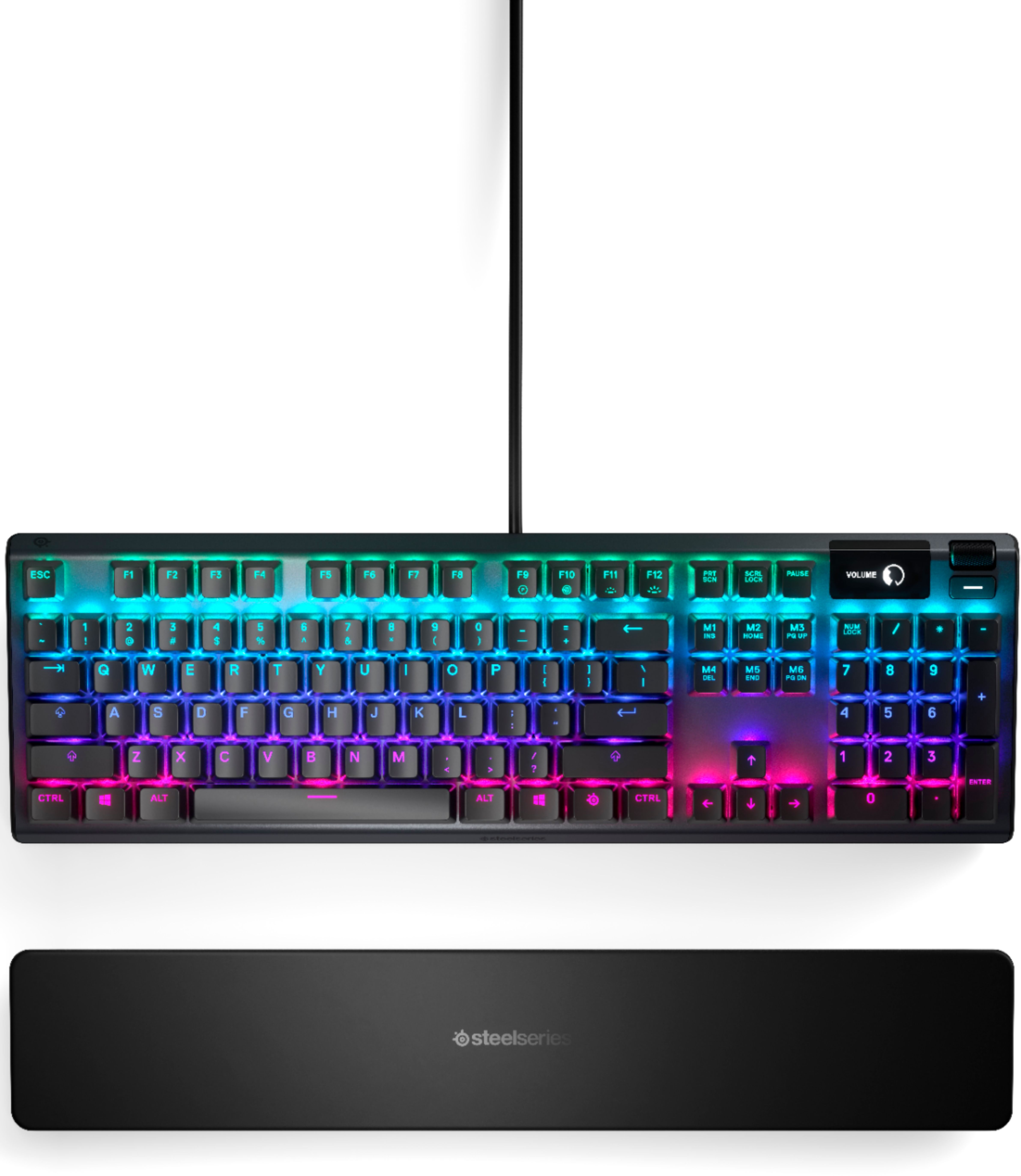 SteelSeries Apex 5 Full Size Wired Mechanical Hybrid Blue Tactile & Clicky  Switch Gaming Keyboard with RGB Backlighting Black 64532 - Best Buy