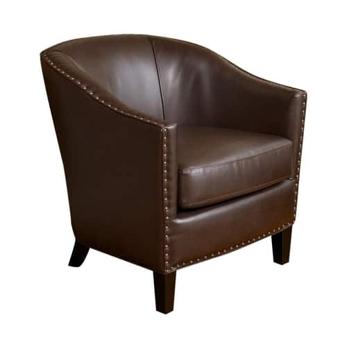 Noble House - Pineview Bonded Leather Club Chair - Brown