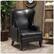 Left. Noble House - Parkerville Bycast Leather Club Chair - Black.