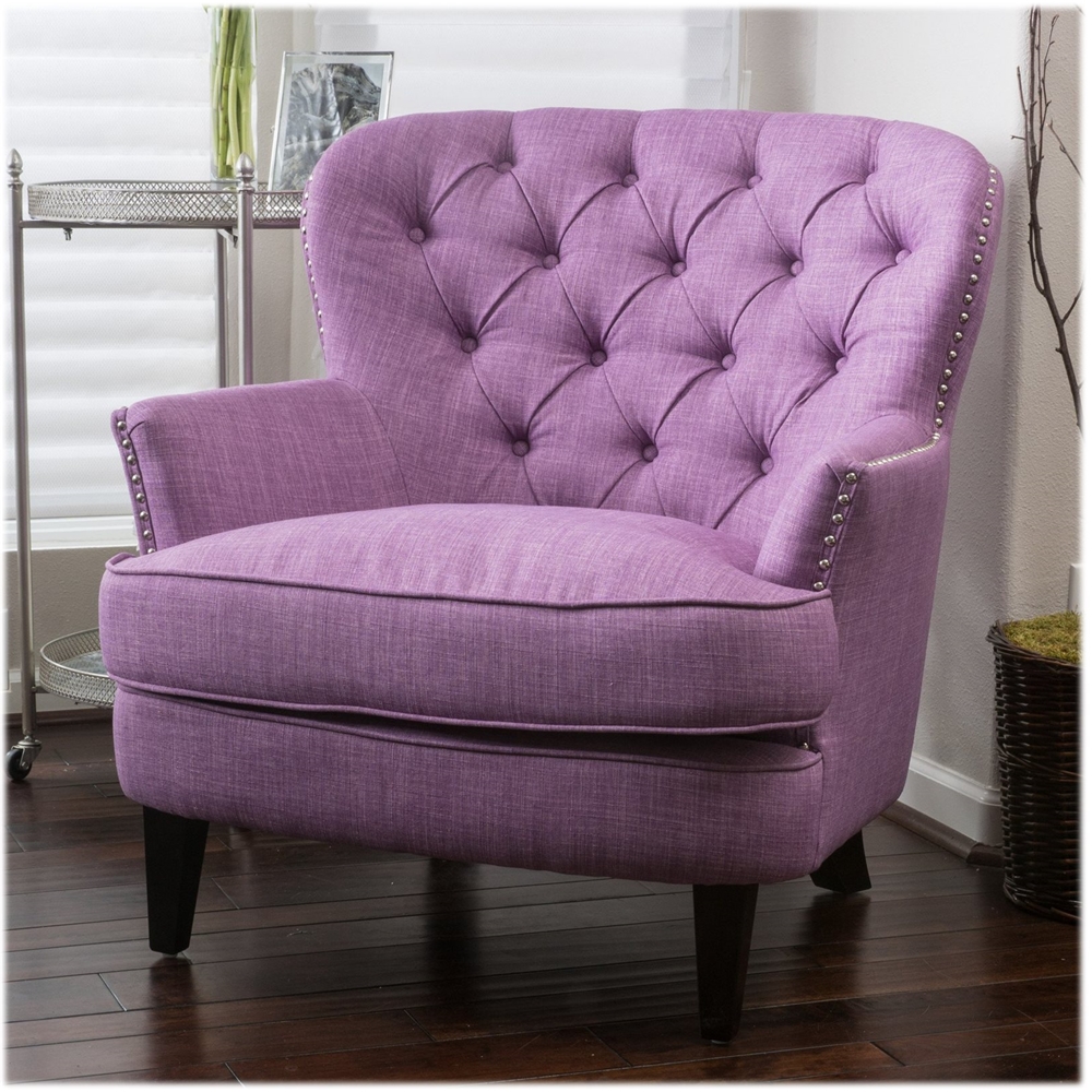 Best Buy: Noble House Mayetta Club Chair Light Purple 296539