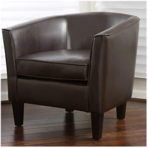 Noble House - Satanta Bonded Leather Club Chair - Brown