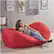 Alt View 13. Noble House - Grafton Suede Bean Bag Lounger - Chinese Red.