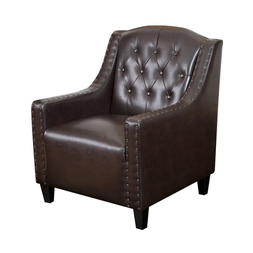 Noble House - Grandy Bonded Leather Club Chair - Brown
