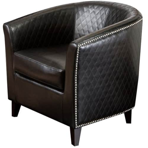 Noble House - Medina Bonded Leather Club Chair - Black