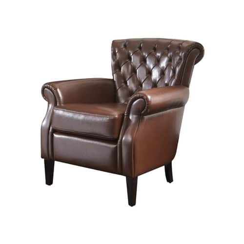 Noble House - Wellsford Bonded Leather Club Chair - Brown