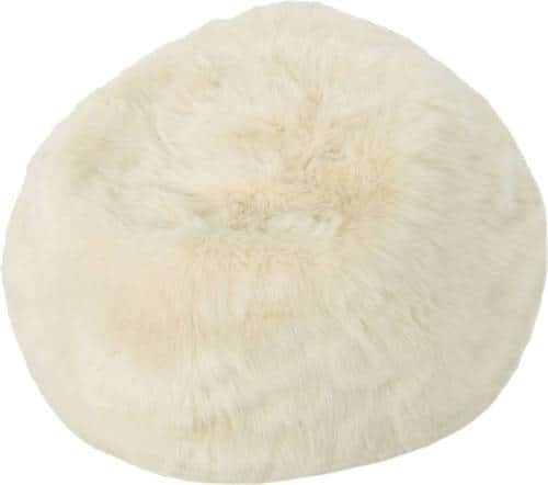 Noble House - Caroga Faux Fur Bean Bag Chair - Taupe